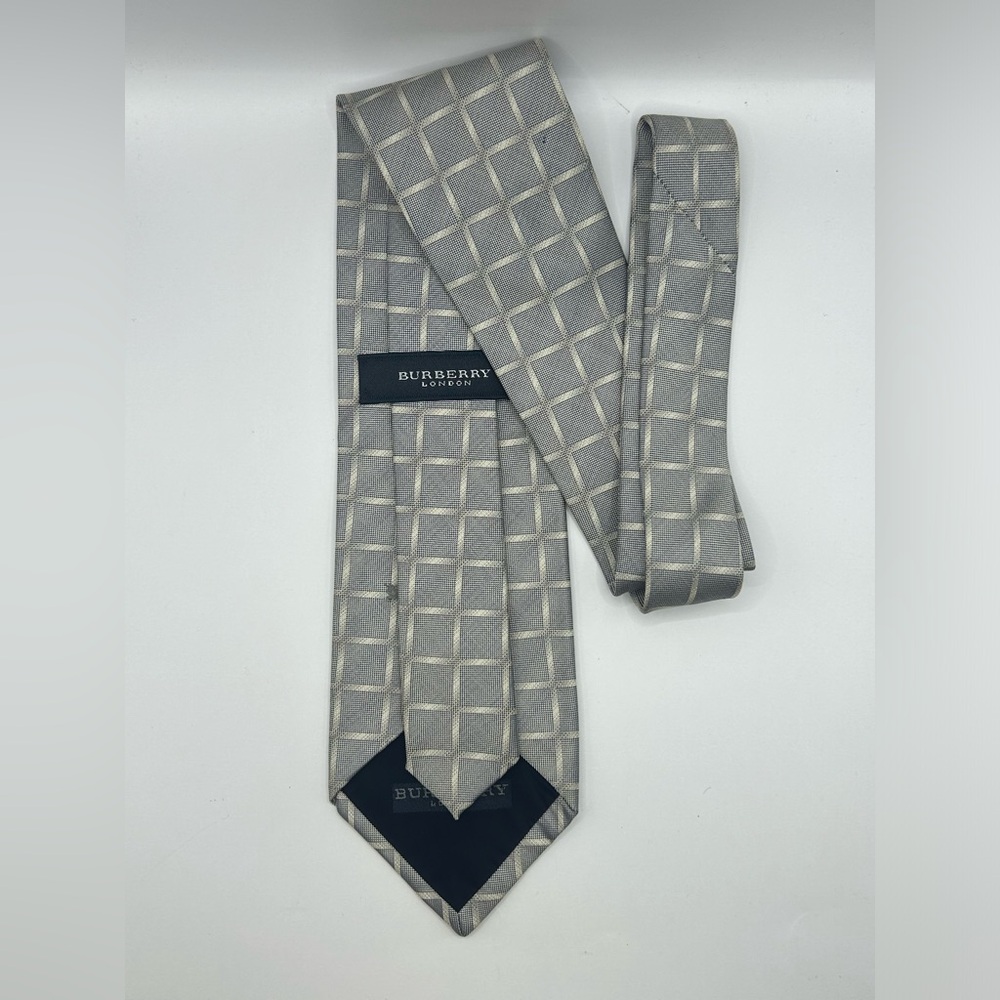 Burberry Square Pattern Silk Tie